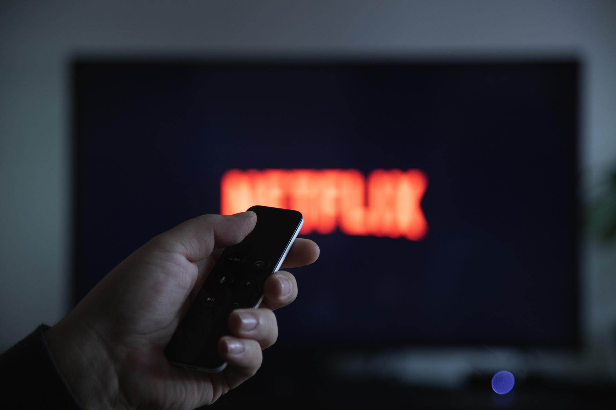 Mannheim - BW / Germany 11.17.2019: Close up of Apple TV Remote